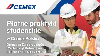 Program Letnich Płatnych Praktyk w CEMEX Polska: Laborant / Laborantka Program Letnich Płatnych Praktyk w CEMEX Polska: Laborant / Laborantka