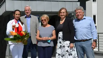 Maria Sajdak, medalistka olimpijska, odwiedziła WIMiC AGH po sukcesie w Tokio